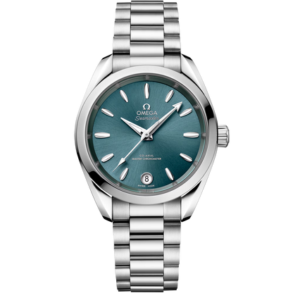 Omega Seamaster Aqua Terra Shades 34mm, Steel, Lagoon Green, Ref# 220.10.34.20.10.001, dated 2026