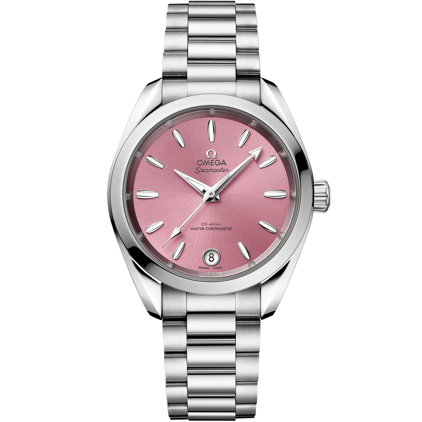 Omega Seamaster Aqua Terra Shades 34mm, Steel, Pink, Ref# 220.10.34.20.10.003, dated 2026