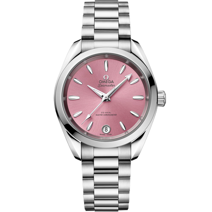 Omega Seamaster Aqua Terra Shades 34mm, Steel, Pink, Ref# 220.10.34.20.10.003, dated 2026