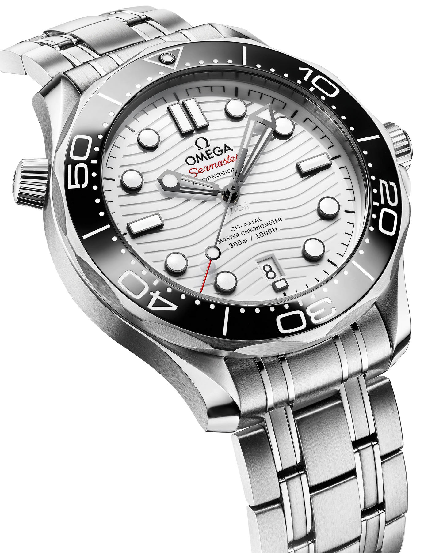 Omega Seamaster Professional Diver 300M, 42mm, Stainless Steel, White, Ref# 210.30.42.20.04.001, dated 2025