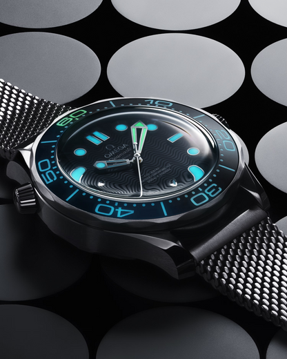 Omega Seamaster Diver 300M, James Bond 007 60th Anniversary Edition, 42mm, Stainless Steel, Blue, Ref# 210.30.42.20.03.002, dated 2025