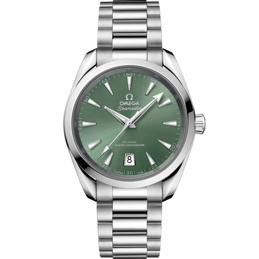Omega Seamaster Aqua Terra Shades 38mm, Steel, Bay Green, Ref# 220.10.38.20.10.002, dated 2026