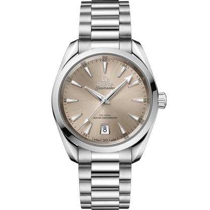 Omega Seamaster Aqua Terra Shades 38mm, Steel, Sandstone, Ref# 220.10.38.20.09.001, dated 2026
