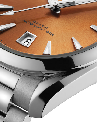 Omega Seamaster Aqua Terra Shades 38mm, Steel, Saffron, Ref# 220.10.38.20.12.001, dated 2026
