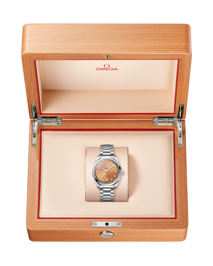 Omega Seamaster Aqua Terra Shades 38mm, Steel, Saffron, Ref# 220.10.38.20.12.001, dated 2026