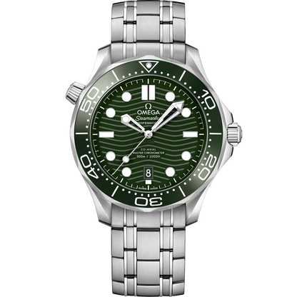 Omega Seamaster Professional Diver 300M, 42mm, Stainless Steel, Green, Ref# 210.30.42.20.10.001, dated 2026