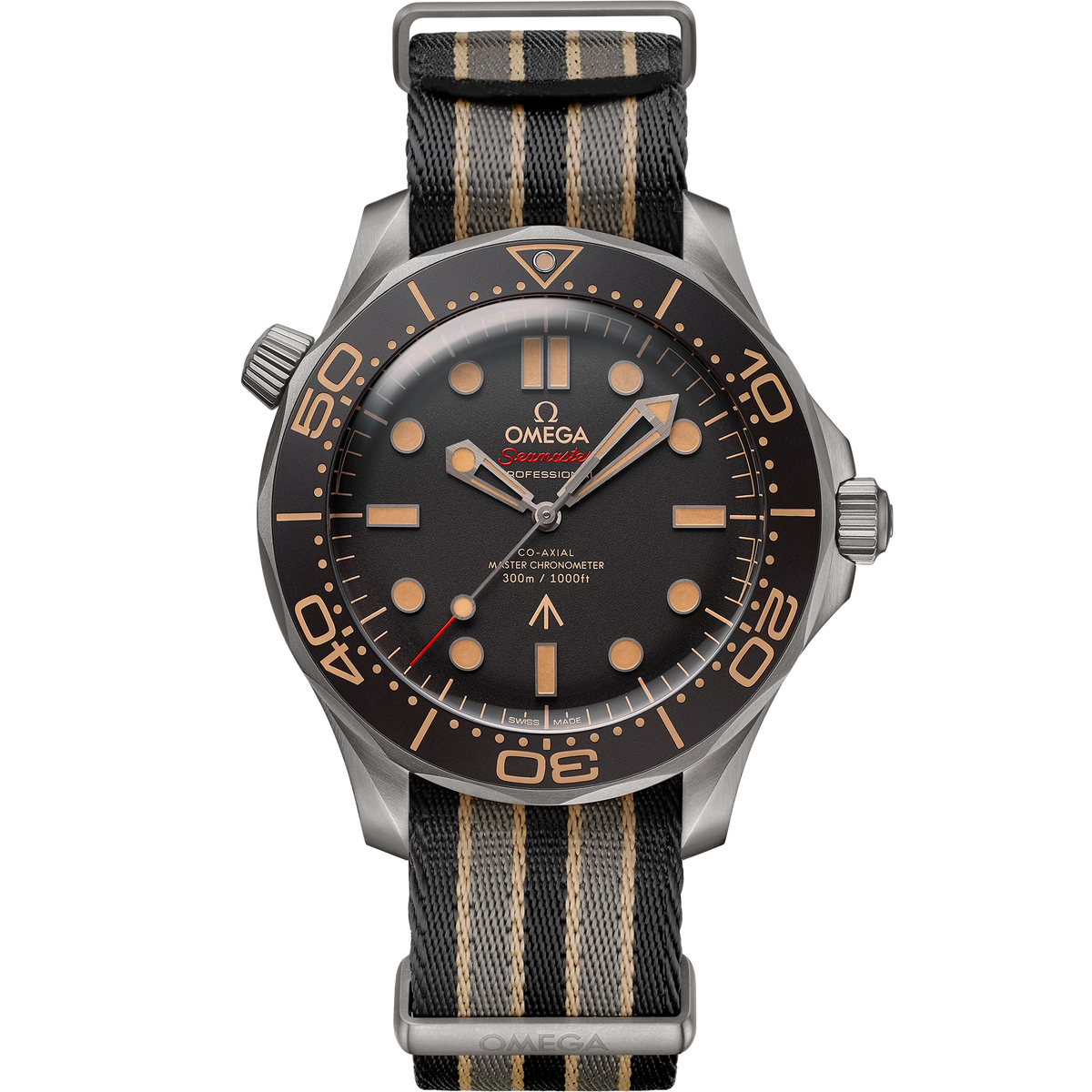Omega Seamaster Diver 300M, James Bond 007, No Time To Die Edition, 42mm, Titanium, Brown, Ref# 210.92.42.20.01.001, dated 2026