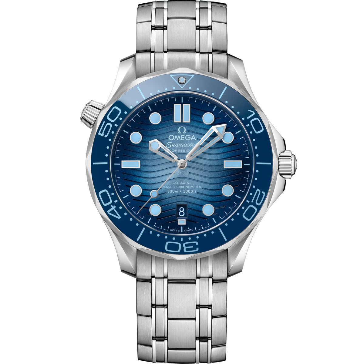 Omega Seamaster Professional Diver 300M, 42mm, Stainless Steel, Summer Blue, Ref# 210.30.42.20.03.003, dated 2026