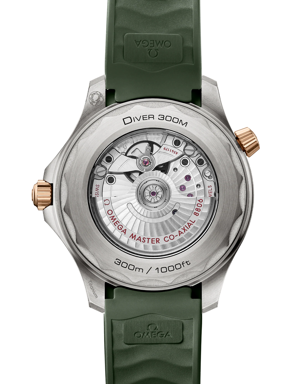 Omega Seamaster Diver 300M, 42mm, Titanium & Bronze Gold, Green, Ref# 210.92.42.20.10.001, dated 2026