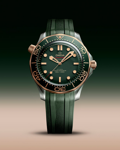 Omega Seamaster Diver 300M, 42mm, Titanium & Bronze Gold, Green, Ref# 210.92.42.20.10.001, dated 2026