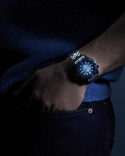 Omega Seamaster Professional Diver 300M, 42mm, Stainless Steel, Summer Blue, Ref# 210.30.42.20.03.003, dated 2026