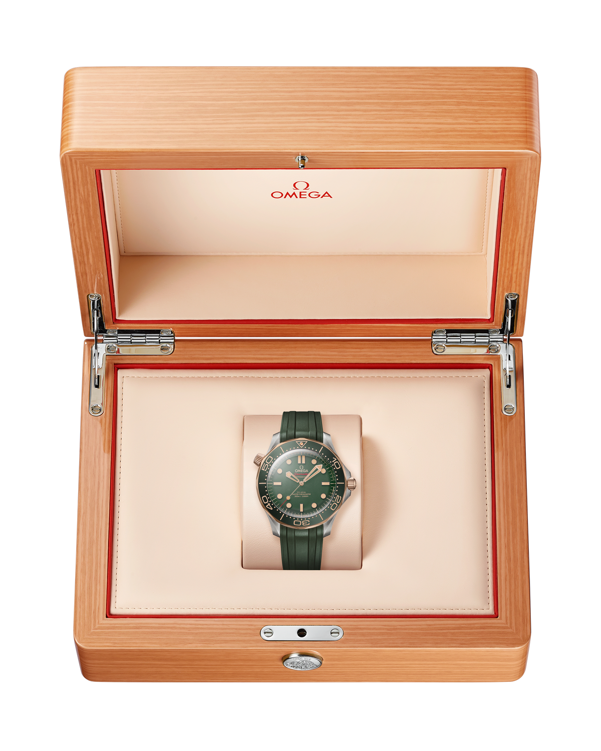 Omega Seamaster Diver 300M, 42mm, Titanium & Bronze Gold, Green, Ref# 210.92.42.20.10.001, dated 2026