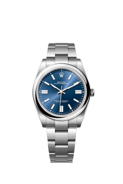 Rolex Oyster Perpetual 41mm, Stainless Steel, Blue, Ref# 124300-0003