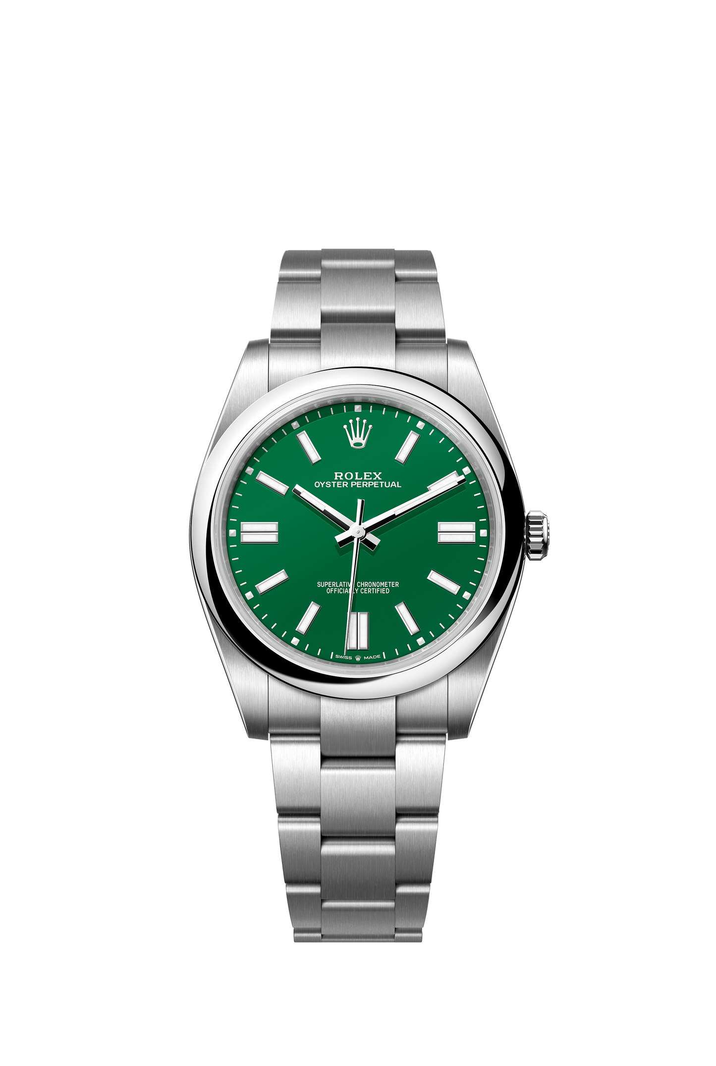 Rolex Oyster Perpetual 41mm, Stainless Steel, Green, Ref# 124300-0005