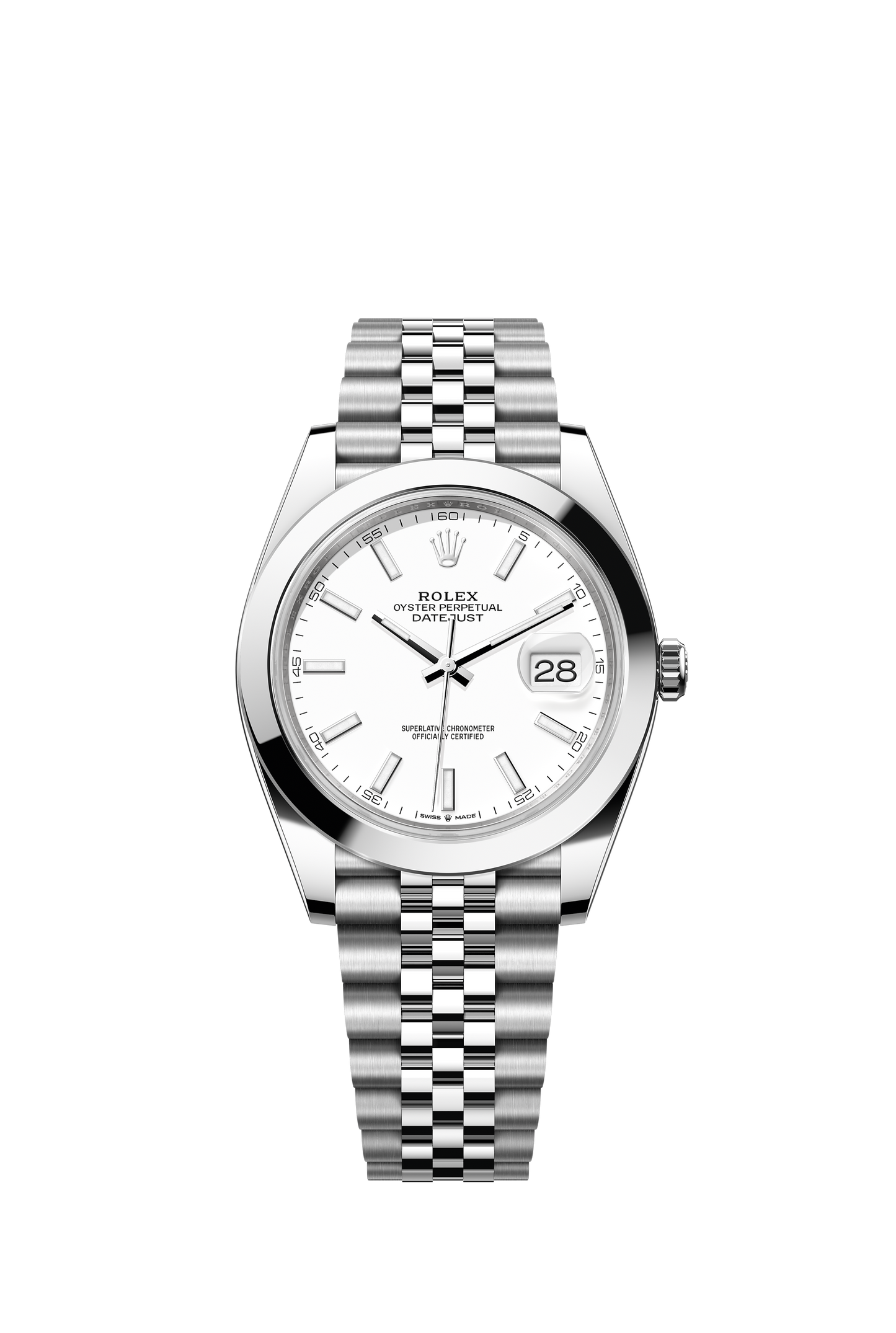 Rolex Datejust 41mm, Stainless Steel, White, Jubilee, Ref# 126300-0006