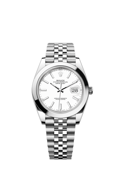 Rolex Datejust 41mm, Stainless Steel, White, Jubilee, Ref# 126300-0006