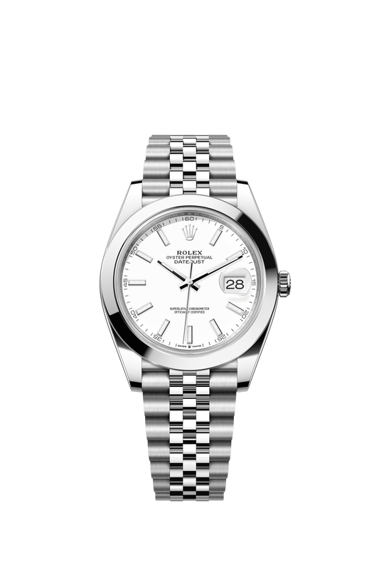 Rolex Datejust 41mm, Stainless Steel, White, Jubilee, Ref# 126300-0006