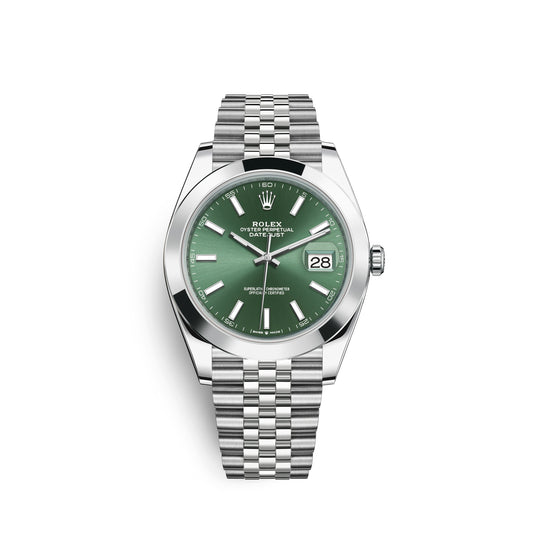 Rolex Datejust 41mm, Stainless Steel, Green, Jubilee, Ref# 126300-0020