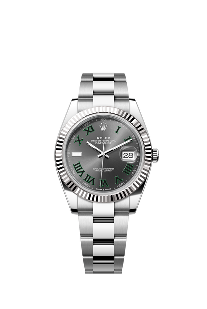 Rolex Datejust 41mm, Stainless Steel, Wimbledon, Slate, Oyster, Ref# 126334-0021