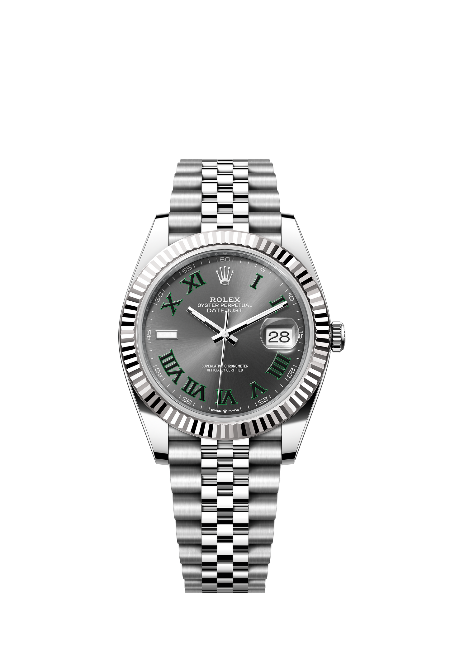 Rolex Datejust 41mm, Stainless Steel, Wimbledon, Slate, Jubilee, Ref# 126334-0022