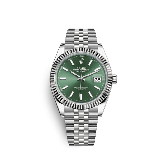 Rolex Datejust 41mm, Stainless Steel, Green, Jubilee, Ref# 126334-0028