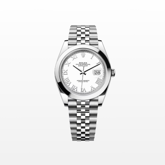 Rolex Datejust 41mm, Stainless Steel, White Roman, Jubilee, Ref# 126300-0016, dated 2025
