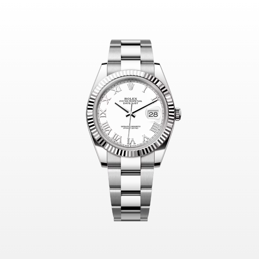 Rolex Datejust 41mm, Stainless Steel, White Roman, Oyster, Ref# 126334-0023, dated 2025