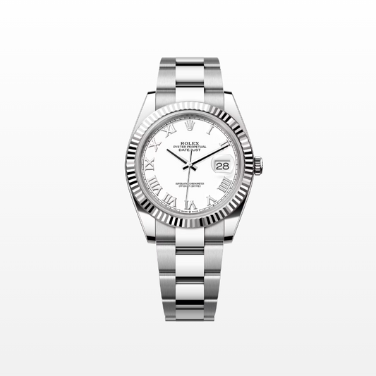 Rolex Datejust 41mm, Stainless Steel, White Roman, Oyster, Ref# 126334-0023, dated 2025